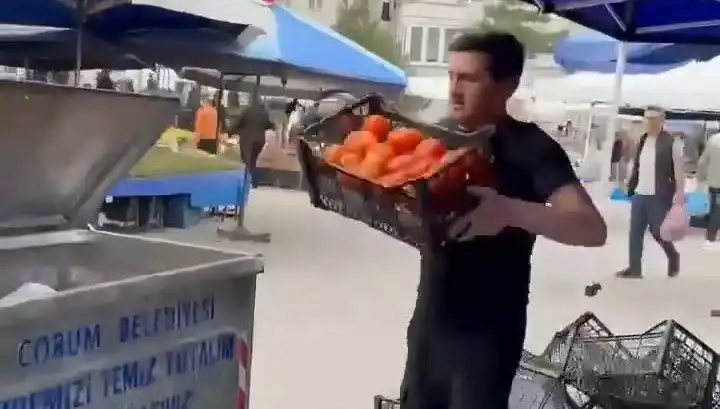 Domatesleri Çöpe Dökerek Cezaya Çarpılan Pazarcı: İhtiyaç Sahiplerine Yardım Edebilirseydi!