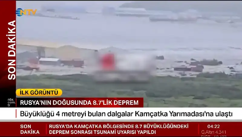 Kamçatka Kıyılarında İlk Tsunami Dalgaları Gözüktü: Endişe ve Önlemler