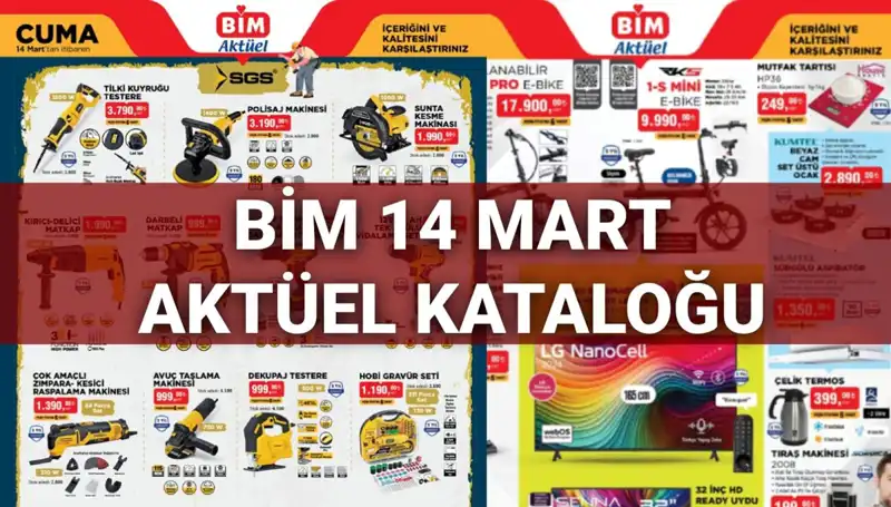 BİM 14 Mart Cuma Aktüel Kataloğunda Kaçırılmayacak Fırsatlar!